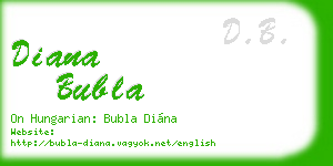 diana bubla business card